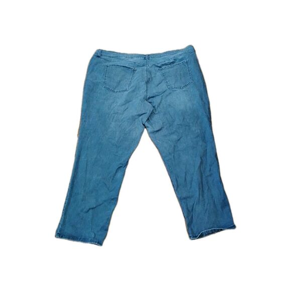 Terra & Sky Women's Straight Leg Dark Wash Denim 26W - Picture 5 of 7